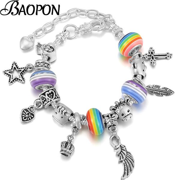 charm bracelets silver color animal world beads bracelet with rainbow murano glass for women jewelry pulseras special offer, Golden;silver
charm bracelets silver color animal world beads bracelet with rainbow murano glass for women jewelry pulseras special offer, Golden;silver