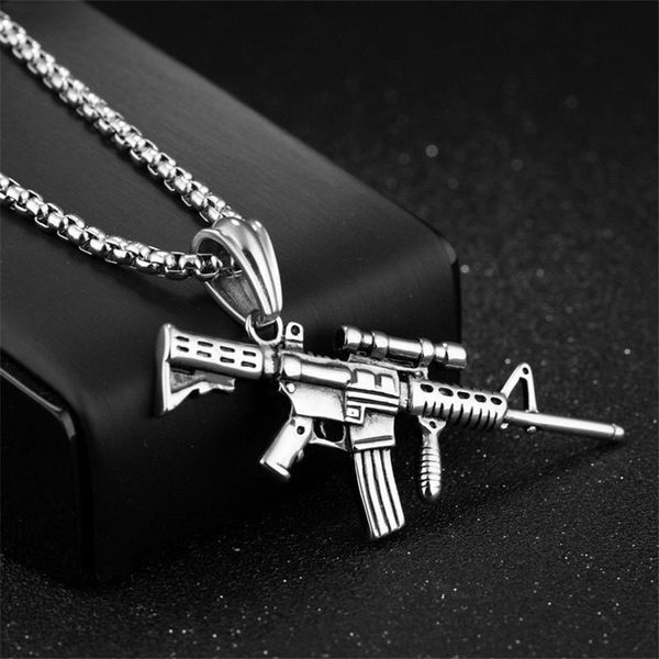 pendant necklaces gun shape necklace men hip hop jewelry gold color army style male 60cm chain gothic erkek kolye cx30, Silver
pendant necklaces gun shape necklace men hip hop jewelry gold color army style male 60cm chain gothic erkek kolye cx30, Silver