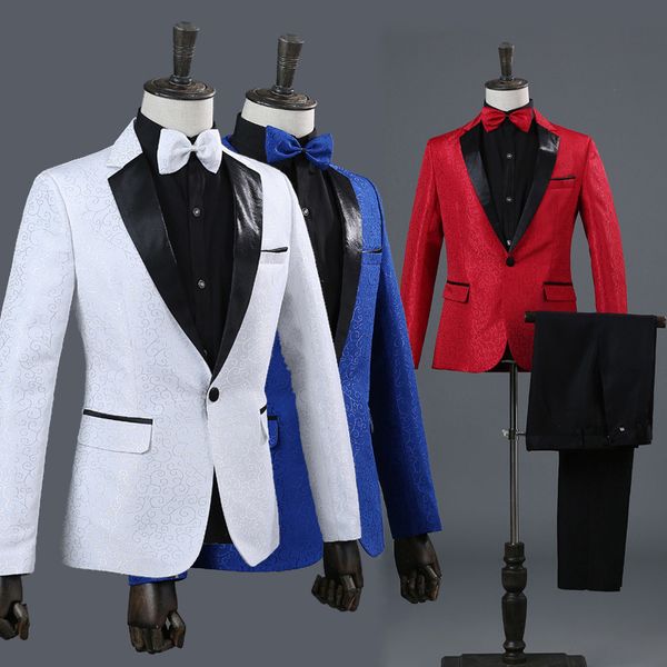 mens 2 piece dress suit one button dinner tuxedo jacket & men party wedding suits with pants club stage singer clothes f82t, White;black
mens 2 piece dress suit one button dinner tuxedo jacket & men party wedding suits with pants club stage singer clothes f82t, White;black
