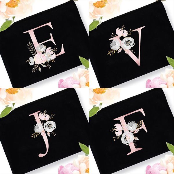 alphabet name flower bride wedding cosmetic bags canvas bachelorette party black makeup bag organizer purses toiletry pouch
alphabet name flower bride wedding cosmetic bags canvas bachelorette party black makeup bag organizer purses toiletry pouch