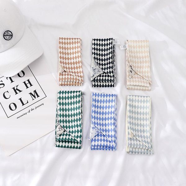 scarves 2021 summer long ins fashion small scarf silk checked print wrist tie hair ribbon thin style for women, Blue;gray
scarves 2021 summer long ins fashion small scarf silk checked print wrist tie hair ribbon thin style for women, Blue;gray