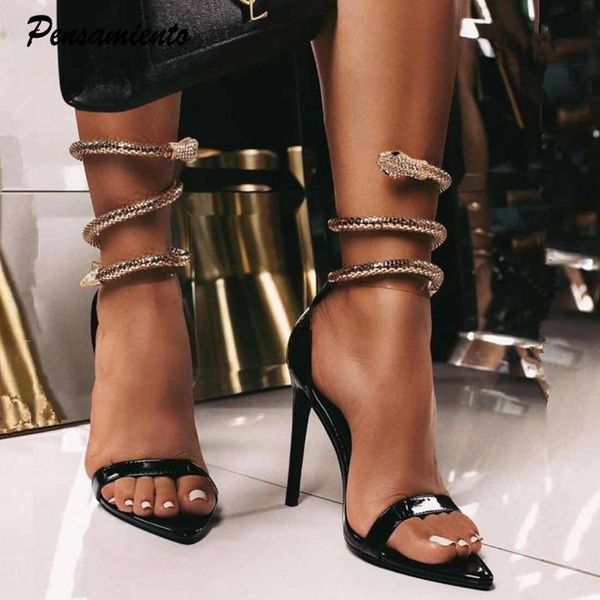 star style rhinestones gold metal anklet decoration women sandals elegant stilettoe high heels summer office lady shoes sandals, Black
star style rhinestones gold metal anklet decoration women sandals elegant stilettoe high heels summer office lady shoes sandals, Black