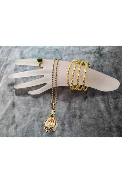earrings & necklace women's fashion jewelry 4 psc. gold plating ring burma bracelet sets, Silver
earrings & necklace women's fashion jewelry 4 psc. gold plating ring burma bracelet sets, Silver