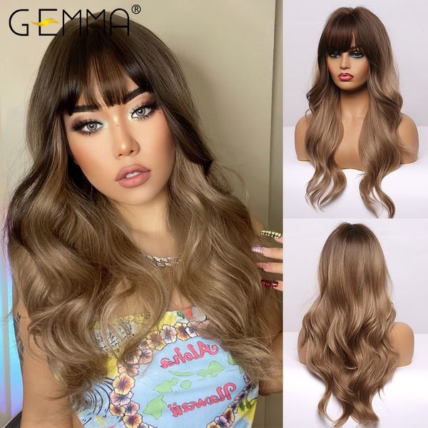 Long Wavy Brown Blonde Synthetic Wigs with Bangs Natural Wave Wig for Women African Heat Resistant Cosplay Fake Hair, Black
Long Wavy Brown Blonde Synthetic Wigs with Bangs Natural Wave Wig for Women African Heat Resistant Cosplay Fake Hair, Black