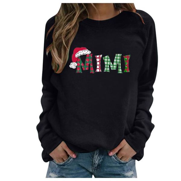 women's hoodies & sweatshirts women hoodie christmas hat mimi letter printed fleece long sleeve o neck loose sweatshirt girls pullovers, Black
women's hoodies & sweatshirts women hoodie christmas hat mimi letter printed fleece long sleeve o neck loose sweatshirt girls pullovers, Black