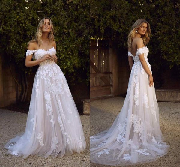 2021 new country boho wedding es backless a line off shoulder appliqued tulle long summer bridal gowns bohemian qm7v, White
2021 new country boho wedding es backless a line off shoulder appliqued tulle long summer bridal gowns bohemian qm7v, White