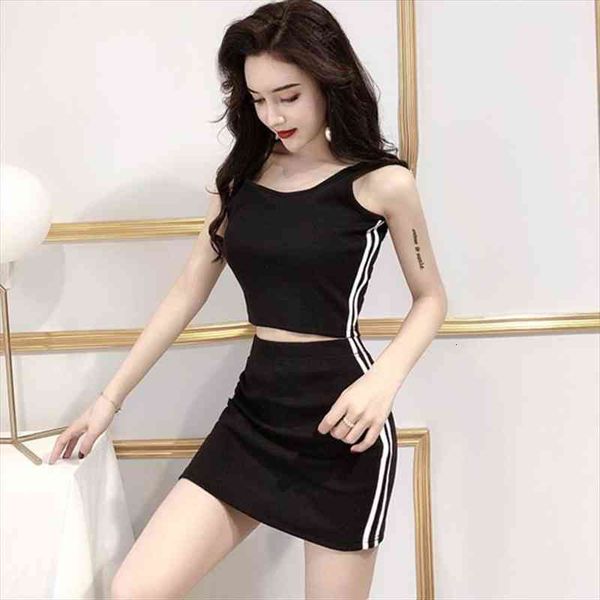 women sets side stripe sleeveless tank mini bodycon dress women casual two pieces sets ladies suits, Gray
women sets side stripe sleeveless tank mini bodycon dress women casual two pieces sets ladies suits, Gray