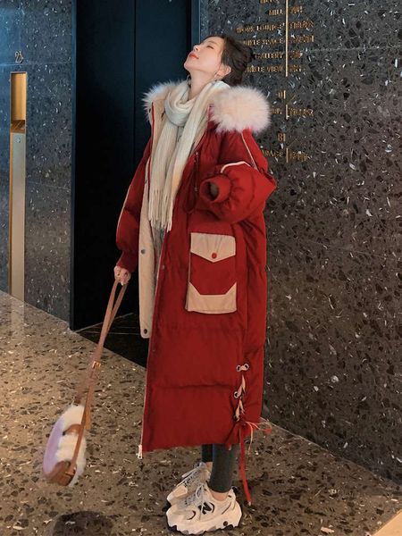 light luxurywomens christmas long year middle down 2020 jackets women's winter new korean loose thickened bread cotton padded parka coa, Black
light luxurywomens christmas long year middle down 2020 jackets women's winter new korean loose thickened bread cotton padded parka coa, Black