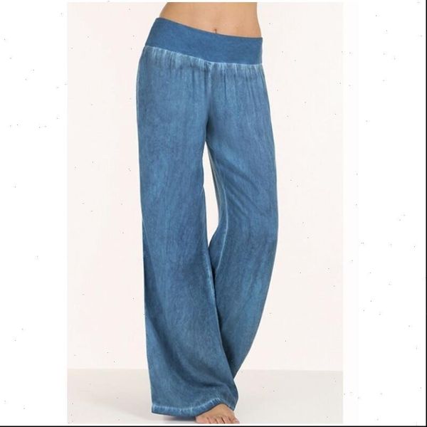plus size s 5xl comfortable loose wide leg imitation denim pants womens jeans imitation elastic waist full long trousers pants, Blue
plus size s 5xl comfortable loose wide leg imitation denim pants womens jeans imitation elastic waist full long trousers pants, Blue