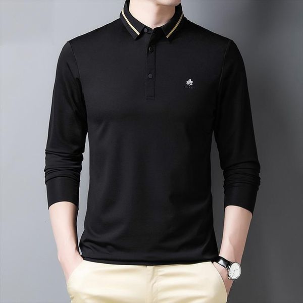 autumn embroidery long sleeve mens polos shirt business casual slim brand clothes, White;black
autumn embroidery long sleeve mens polos shirt business casual slim brand clothes, White;black