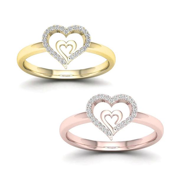 classic style heart to heart women's rhinestone sparkling rose gold engagement ring wedding party anniversary ring for female, Silver
classic style heart to heart women's rhinestone sparkling rose gold engagement ring wedding party anniversary ring for female, Silver