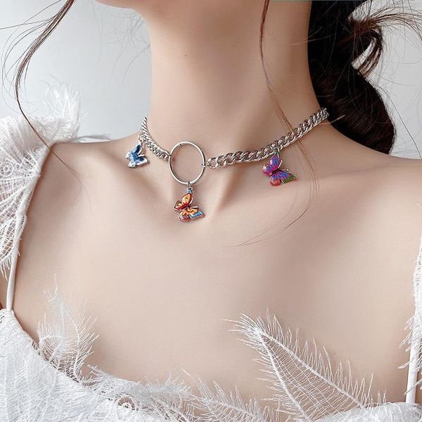 creative colorful butterfly collar necklace hip hop daily jewelry temperament cute clavicle chain for women and girls, Golden;silver
creative colorful butterfly collar necklace hip hop daily jewelry temperament cute clavicle chain for women and girls, Golden;silver