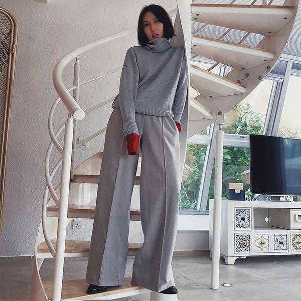 women's pants & capris twotwinstyle korean wide leg for women high waist elastic button split gray trousers plus thick autumn winter m6, Black;white
women's pants & capris twotwinstyle korean wide leg for women high waist elastic button split gray trousers plus thick autumn winter m6, Black;white