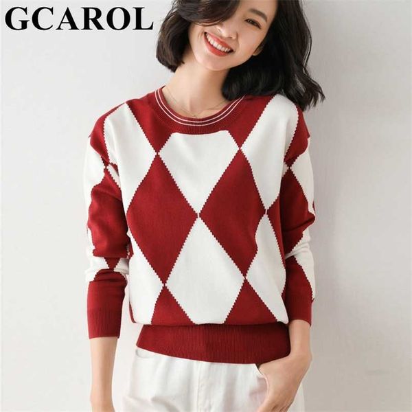 gcarol women retro diamond lattice sweater 30% wool contrast color argyle knit pullover jumper fall winter chic multi occasions 211215, White;black
gcarol women retro diamond lattice sweater 30% wool contrast color argyle knit pullover jumper fall winter chic multi occasions 211215, White;black