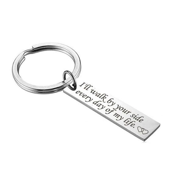 keychains keyring gifts engraved i'll walk by your side every day of my life keychain couples boyfriend girlfriend car key chain pendan, Silver
keychains keyring gifts engraved i'll walk by your side every day of my life keychain couples boyfriend girlfriend car key chain pendan, Silver