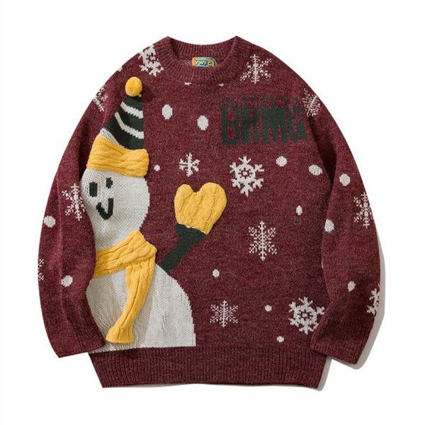 men's sweaters christmas sweater men winter pullovers couples snowflake print knitted clothing 2021 fashion loose pull homme, White;black
men's sweaters christmas sweater men winter pullovers couples snowflake print knitted clothing 2021 fashion loose pull homme, White;black