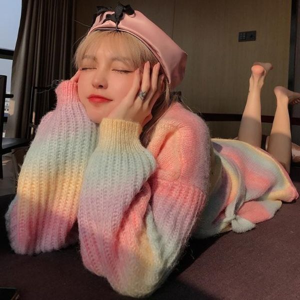 striped sweater women winter sweet knitted sweater female loose casual kawaii japanese korean knitted sweater coat, Black;brown
striped sweater women winter sweet knitted sweater female loose casual kawaii japanese korean knitted sweater coat, Black;brown