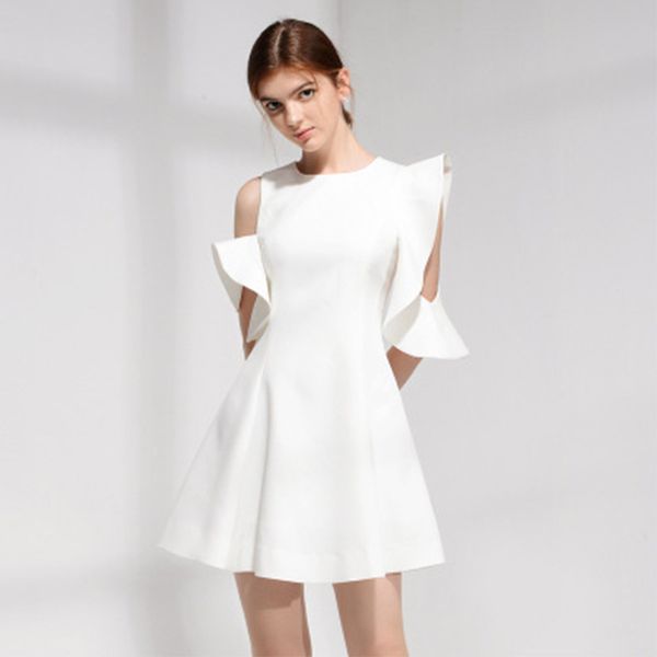a-line jewel sleeveless above knee mini white cotton ruffles celebrity dresses 2021 simple zipper-up fashion temperament gown evening, Black;red
a-line jewel sleeveless above knee mini white cotton ruffles celebrity dresses 2021 simple zipper-up fashion temperament gown evening, Black;red
