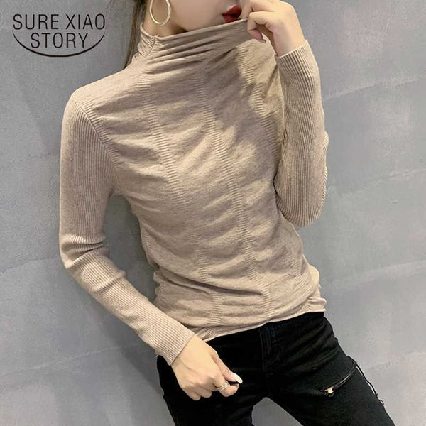 autumn half-collar bottom pullover women sweater winter pleated knitted women sweaters solid vintage sweater jumper 11560 210528, White;black
autumn half-collar bottom pullover women sweater winter pleated knitted women sweaters solid vintage sweater jumper 11560 210528, White;black