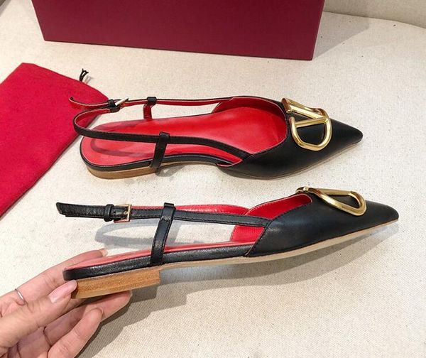 sandals luxury brand flat sandals v metal button genuine leather designer pointed women summer back strap 34-44 8o2l, Black
sandals luxury brand flat sandals v metal button genuine leather designer pointed women summer back strap 34-44 8o2l, Black