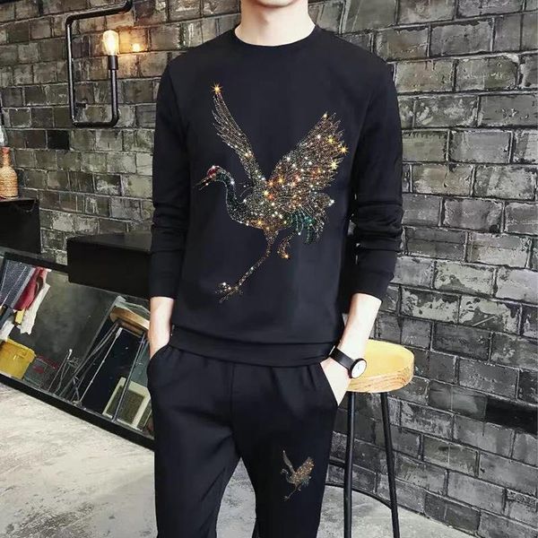 men's tracksuits tracksuit fashion youth suitable for winter oversized warm sportswear hoodie and trousers drill rhinestone skull, Gray
men's tracksuits tracksuit fashion youth suitable for winter oversized warm sportswear hoodie and trousers drill rhinestone skull, Gray