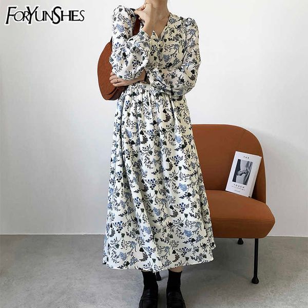 foryunshes women printed dress spring autumn vintage v-neck casual korean fashion long sleeve boho dresses 210709, Black;gray
foryunshes women printed dress spring autumn vintage v-neck casual korean fashion long sleeve boho dresses 210709, Black;gray
