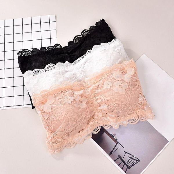 bustiers & corsets female strapless seamless tube lace bra push up bralette women chest plus size padded three hook underwear linge, Black;white
bustiers & corsets female strapless seamless tube lace bra push up bralette women chest plus size padded three hook underwear linge, Black;white