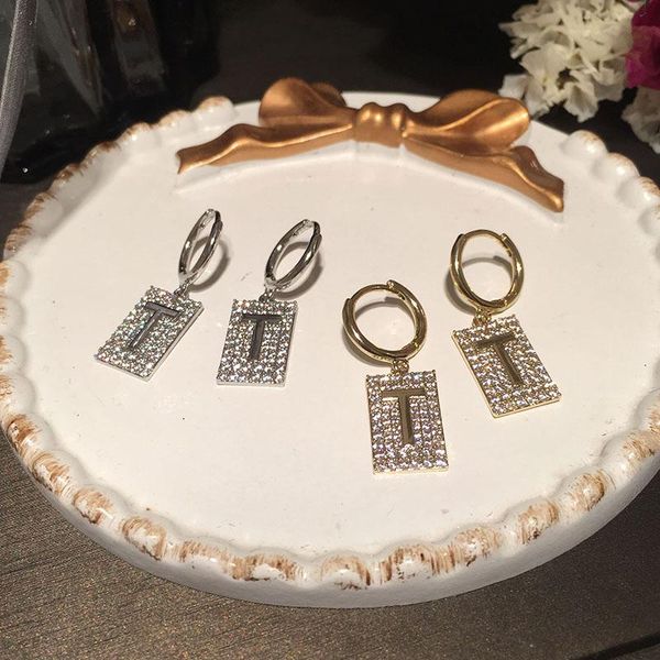 trendy simple luxury letter shiny zircon geometirc square drop earrings for women temperament statement fashion jewelry gifts, Silver
trendy simple luxury letter shiny zircon geometirc square drop earrings for women temperament statement fashion jewelry gifts, Silver