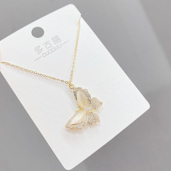 chains 2021 opal butterfly necklace women's japanese and korean ins simple fashion clavicle chain pendant ornament, Silver
chains 2021 opal butterfly necklace women's japanese and korean ins simple fashion clavicle chain pendant ornament, Silver