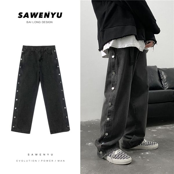 2021 new duplo lado boto reta homens moda streetwear casual hip hop largas perna harajuku calas de carga yqlk, Blue
2021 new duplo lado boto reta homens moda streetwear casual hip hop largas perna harajuku calas de carga yqlk, Blue