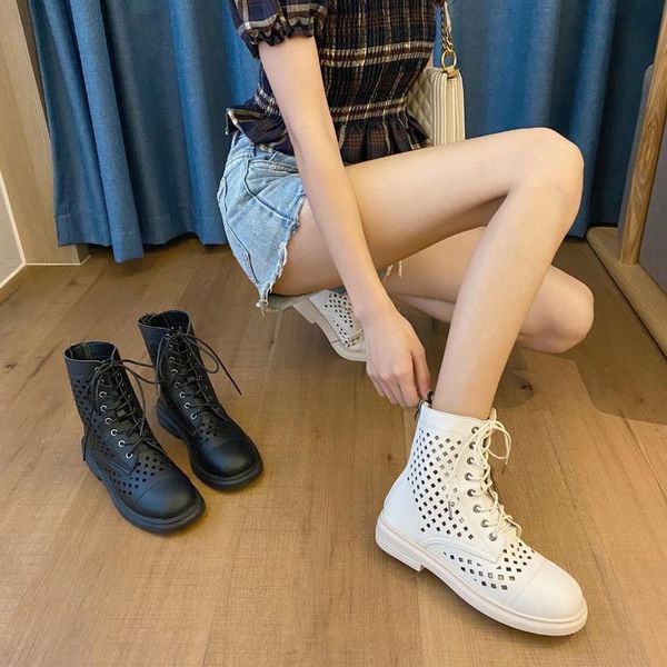 boots thin breathable women 2021 wild korean version of lace-up platform motorcycle short, Black
boots thin breathable women 2021 wild korean version of lace-up platform motorcycle short, Black
