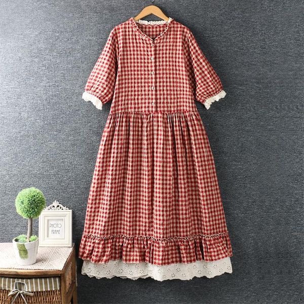 casual dresses 2021 summer sweet fresh lace o neck cotton and linen plaid dress short sleeve midi, Black;gray
casual dresses 2021 summer sweet fresh lace o neck cotton and linen plaid dress short sleeve midi, Black;gray
