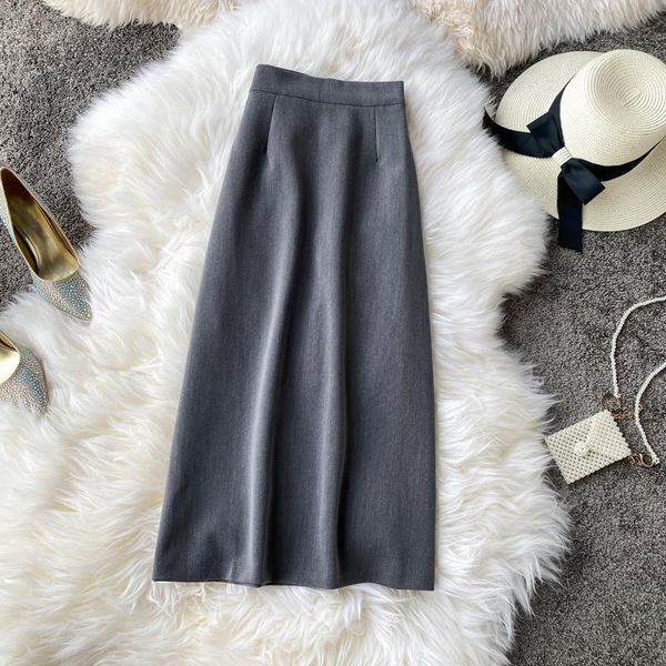 skirts spring summer solid gray ol ladies woman a-line casual high-waisted fair maiden style long skirt midi, Black
skirts spring summer solid gray ol ladies woman a-line casual high-waisted fair maiden style long skirt midi, Black