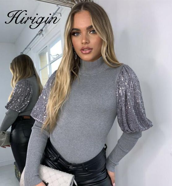 women's blouses & shirts women spring mesh puff long sleeve ribbed knitted shirt loose casual solid blouse elegant turtleneck party cl, White
women's blouses & shirts women spring mesh puff long sleeve ribbed knitted shirt loose casual solid blouse elegant turtleneck party cl, White