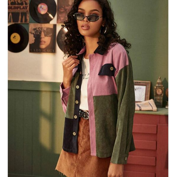 women's jackets women high street corduroy jacket buttons pockets cropped coat puff long sleeve outwear 2021 autumn fashion, Black;brown
women's jackets women high street corduroy jacket buttons pockets cropped coat puff long sleeve outwear 2021 autumn fashion, Black;brown