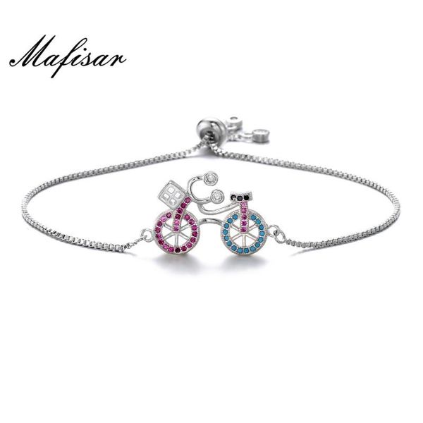 charm bracelets mafisar trendy colourful cz stone bicycle bracelet femme fashion silver color women adjustable bracciali donna, Golden;silver
charm bracelets mafisar trendy colourful cz stone bicycle bracelet femme fashion silver color women adjustable bracciali donna, Golden;silver