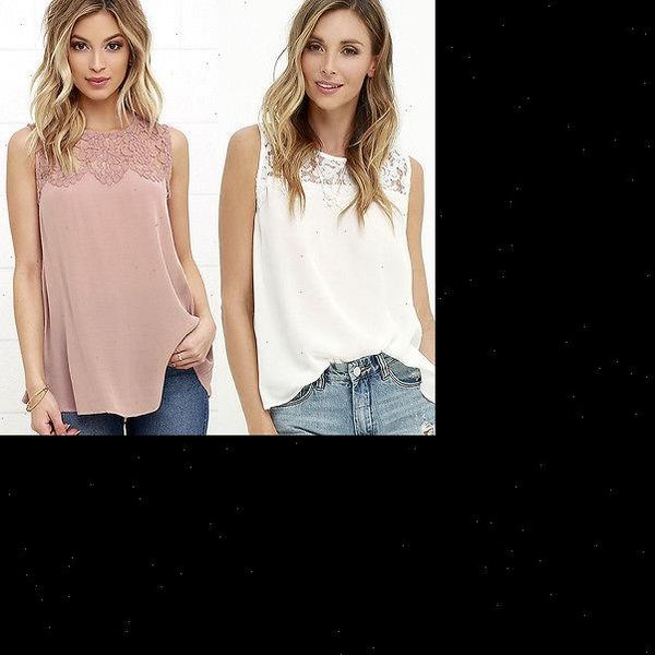 womens clothing fashion women girls summer lace sleeveless blouse casual shirts drop shipping, White
womens clothing fashion women girls summer lace sleeveless blouse casual shirts drop shipping, White