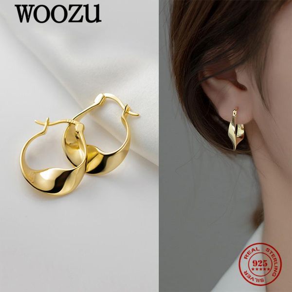 hoop & huggie woozu real 925 sterling silver minimalism gold twist big circle earrings for women wedding french punk simple jewelry gift, Golden;silver
hoop & huggie woozu real 925 sterling silver minimalism gold twist big circle earrings for women wedding french punk simple jewelry gift, Golden;silver