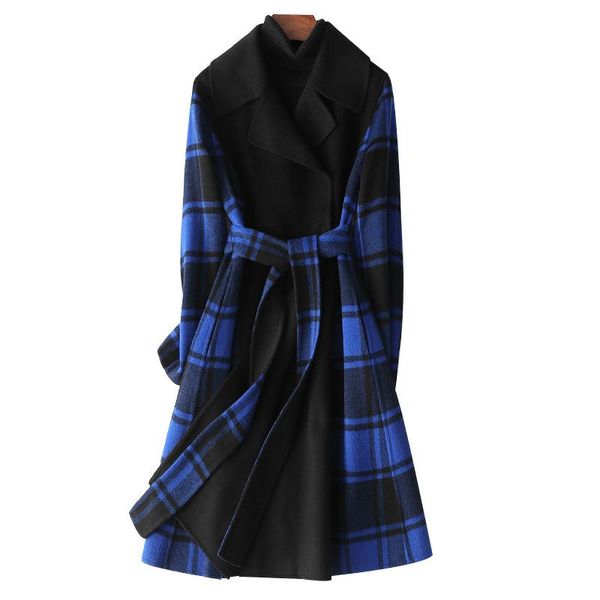 women's wool & blends autumn winter coat women clothes 2021 cashmere 100% jackets korean vintage long outwear casaco feminino, Black
women's wool & blends autumn winter coat women clothes 2021 cashmere 100% jackets korean vintage long outwear casaco feminino, Black