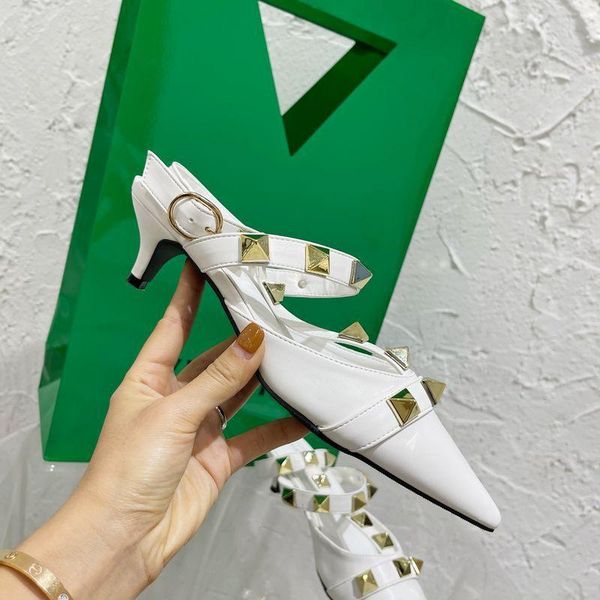 dress shoes fashion rivets sandals women pointed toe high heels pumps mules studded summer designer zapados mujer, Black
dress shoes fashion rivets sandals women pointed toe high heels pumps mules studded summer designer zapados mujer, Black