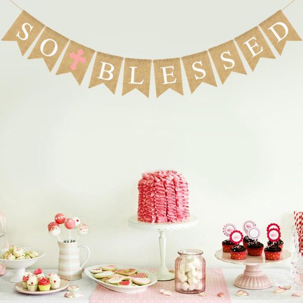 party decoration baby birthday supply classy bunting linen dovetail banner wall with cross
party decoration baby birthday supply classy bunting linen dovetail banner wall with cross