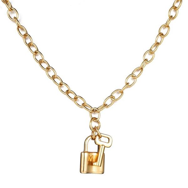 pendant necklaces stainless steel chain key padlock choker for women girls lock jewelry mother's day gifts, Silver
pendant necklaces stainless steel chain key padlock choker for women girls lock jewelry mother's day gifts, Silver
