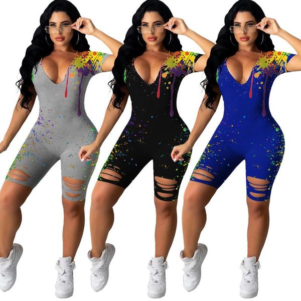 women's tracksuits jumpsuit, summer fashion, fashionable personality, casual ink printing, deep v jumpsuit, Gray
women's tracksuits jumpsuit, summer fashion, fashionable personality, casual ink printing, deep v jumpsuit, Gray