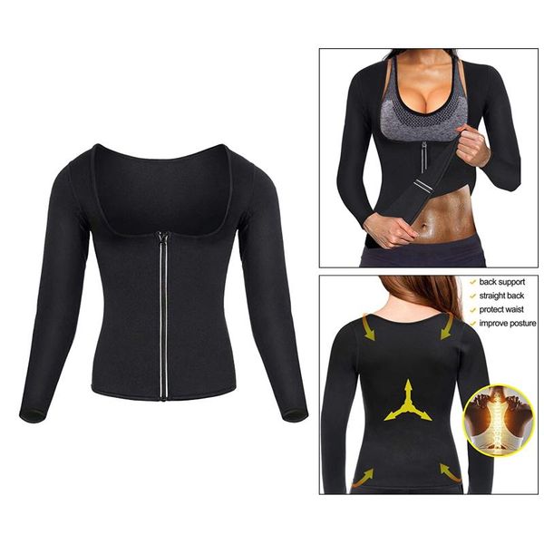 women's shapers neoprene sweat sauna suit body waist trainer slimming shirt shapewear corset women clothes, Black;white
women's shapers neoprene sweat sauna suit body waist trainer slimming shirt shapewear corset women clothes, Black;white