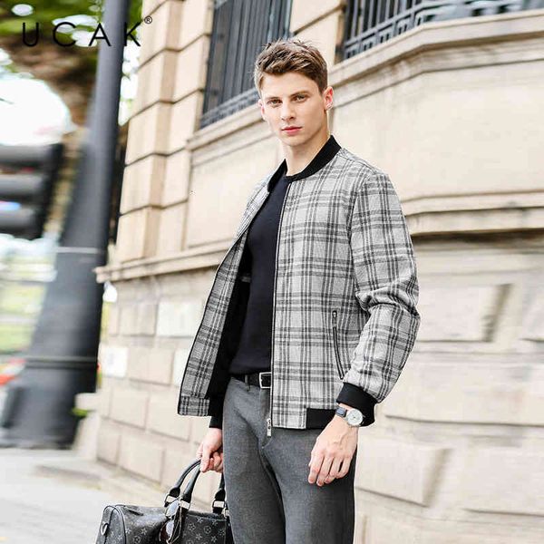 men's jackets ucak brand classic striped men clothes arrivals streetwear slim fit casual coat windbreaker jacket u8205 5ceh, Black;brown
men's jackets ucak brand classic striped men clothes arrivals streetwear slim fit casual coat windbreaker jacket u8205 5ceh, Black;brown