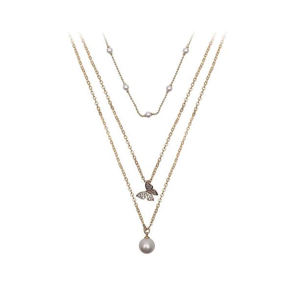 chokers 2021 fashion jewelry trendy multiple layer wear butterfly pearl three necklace collarbone chain joker choker removable, Golden;silver
chokers 2021 fashion jewelry trendy multiple layer wear butterfly pearl three necklace collarbone chain joker choker removable, Golden;silver