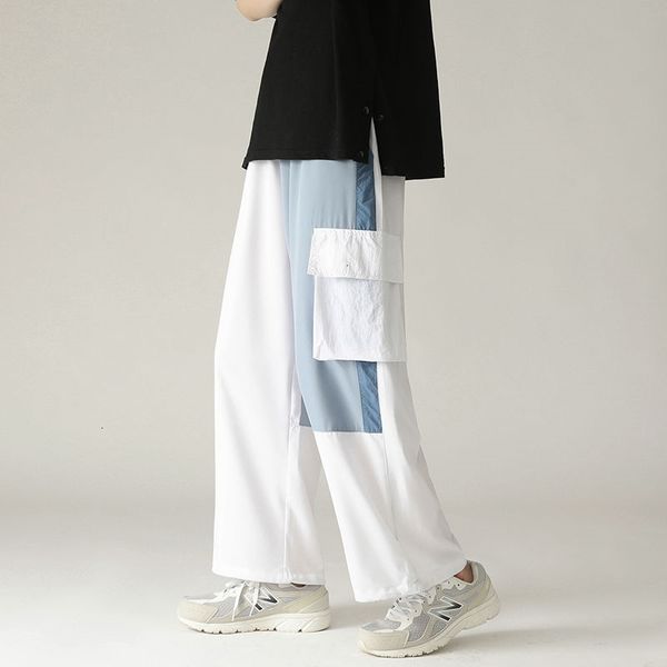 men's pants summer thin casual fashion hit color pocket cargo men streetwear loose hip-hop straight wide-leg mens rtsj, Black
men's pants summer thin casual fashion hit color pocket cargo men streetwear loose hip-hop straight wide-leg mens rtsj, Black