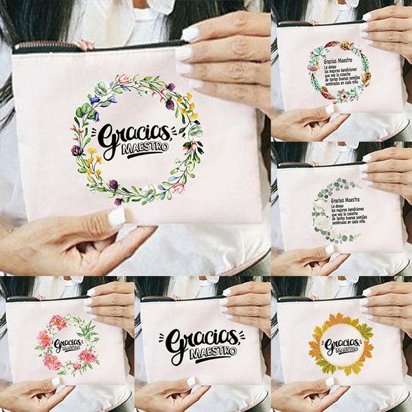 cosmetic bags & cases spanish print female makeup case travel toiletry organizer school pencil bag lady wash storage pouch teacher gifts
cosmetic bags & cases spanish print female makeup case travel toiletry organizer school pencil bag lady wash storage pouch teacher gifts