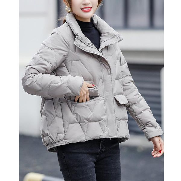 women's down & parkas fashion ultralight coat winter stand-up collar jacket white duck parka pure color, Black
women's down & parkas fashion ultralight coat winter stand-up collar jacket white duck parka pure color, Black