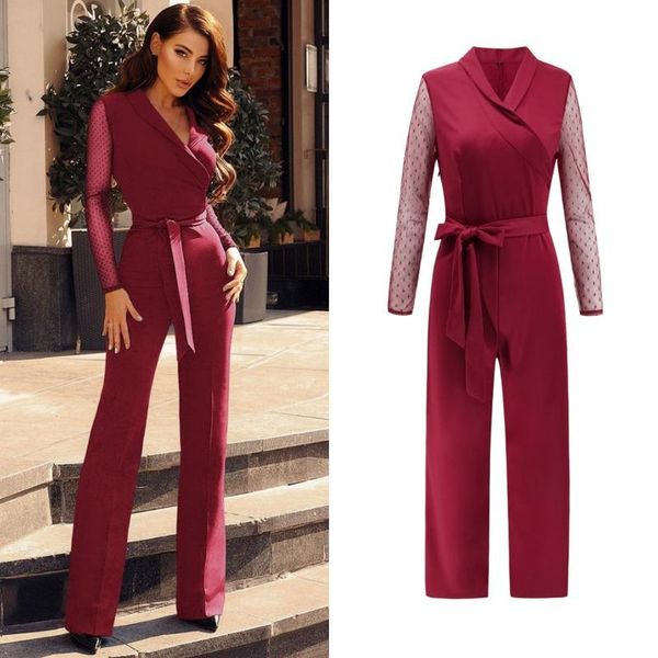 women's pants & capris women jumpsuits autumn casual polka dot v-neck overalls 2021 elegant professional jumpsuit long sleeve lace-up, Black;white
women's pants & capris women jumpsuits autumn casual polka dot v-neck overalls 2021 elegant professional jumpsuit long sleeve lace-up, Black;white